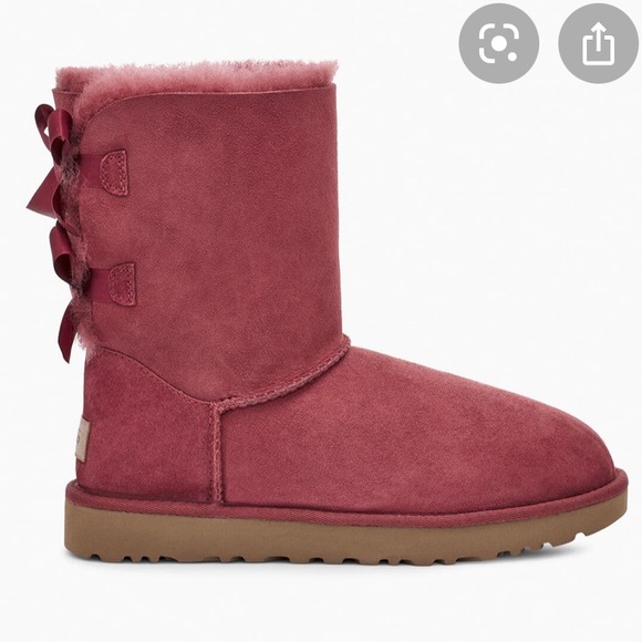 burgundy bailey bow uggs